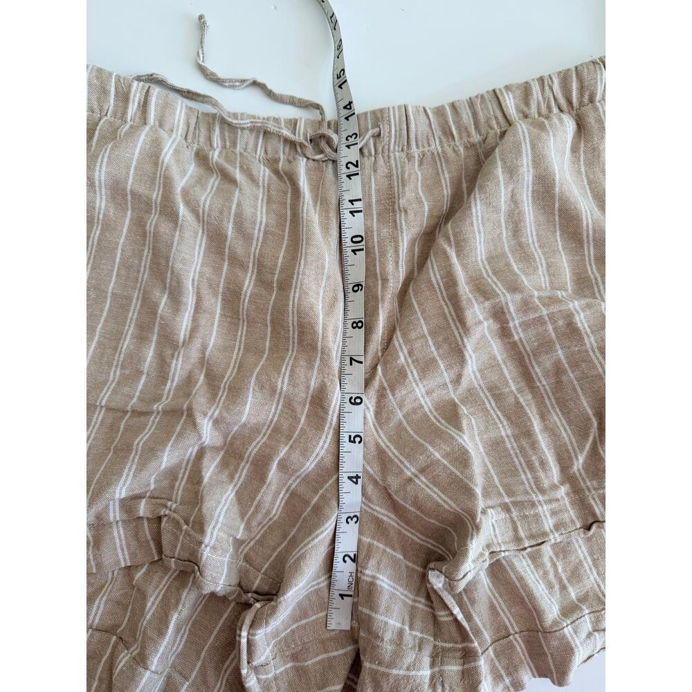 GAP XL Khaki Stripe Linen Easy Shorts with Drawstring - Picture 12 of 12